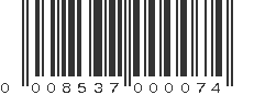 UPC 008537000074