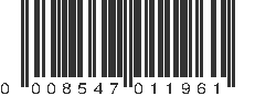 UPC 008547011961