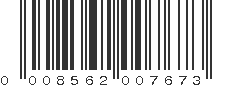 UPC 008562007673