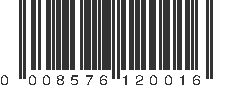 UPC 008576120016