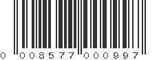 UPC 008577000997