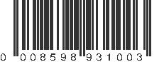 UPC 008598931003