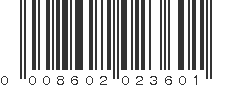 UPC 008602023601