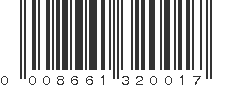 UPC 008661320017