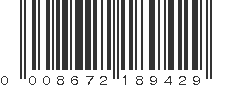 UPC 008672189429