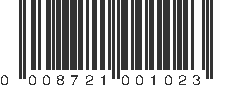 UPC 008721001023