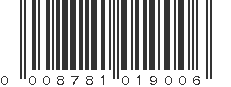 UPC 008781019006