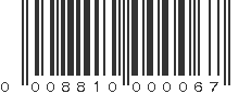 UPC 008810000067