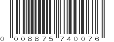 UPC 008875740076