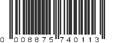 UPC 008875740113