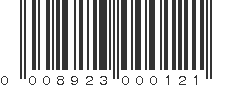 UPC 008923000121