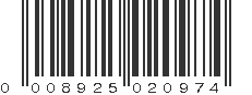 UPC 008925020974