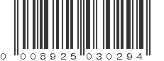 UPC 008925030294