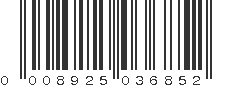 UPC 008925036852