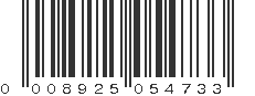 UPC 008925054733