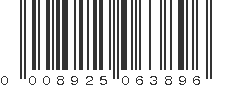 UPC 008925063896