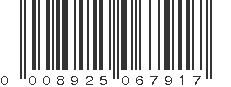 UPC 008925067917