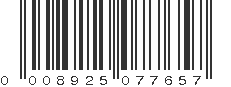 UPC 008925077657