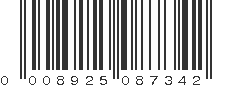 UPC 008925087342