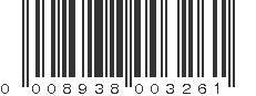 UPC 008938003261