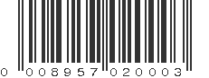 UPC 008957020003