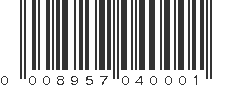 UPC 008957040001