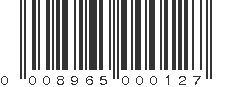 UPC 008965000127