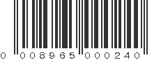 UPC 008965000240