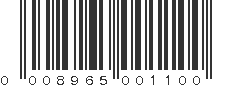 UPC 008965001100