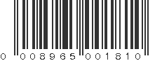 UPC 008965001810