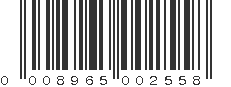 UPC 008965002558