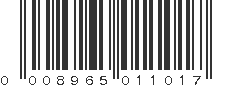 UPC 008965011017