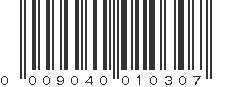 UPC 009040010307