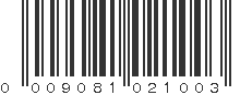 UPC 009081021003