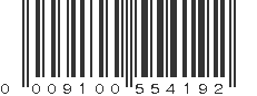 UPC 009100554192