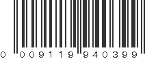 UPC 009119940399