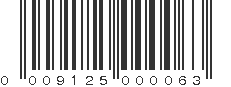 UPC 009125000063