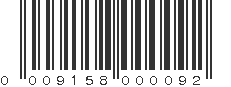 UPC 009158000092