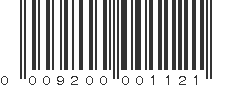 UPC 009200001121