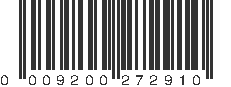 UPC 009200272910