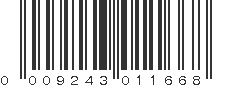 UPC 009243011668