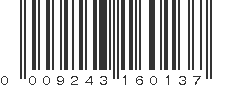 UPC 009243160137