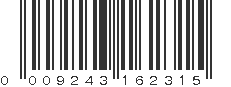 UPC 009243162315