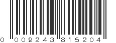 UPC 009243815204