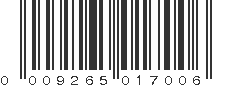 UPC 009265017006