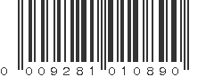 UPC 009281010890