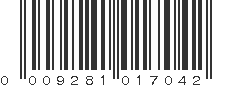 UPC 009281017042