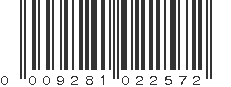 UPC 009281022572