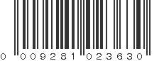 UPC 009281023630