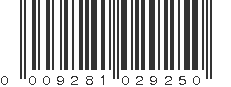 UPC 009281029250